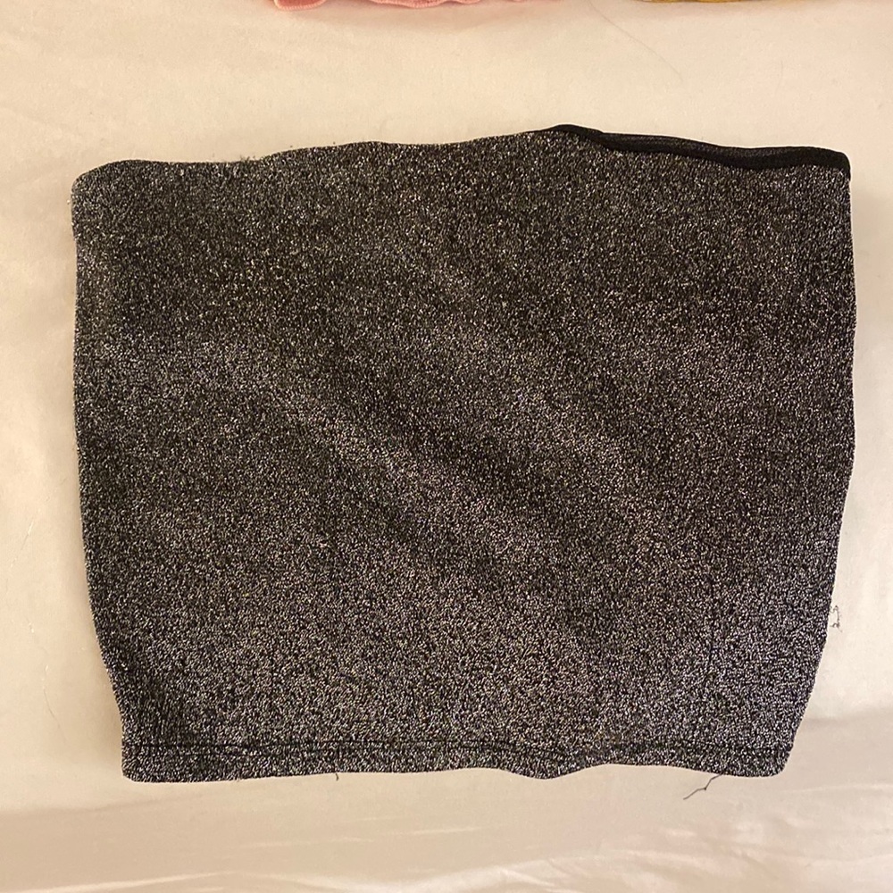silver sparkle urban tube top